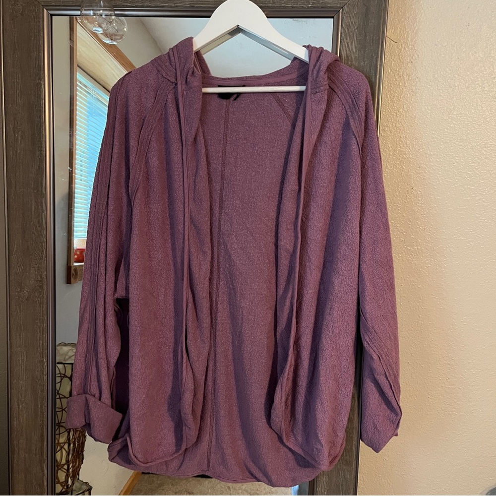 Urban Outfitters Dusty Purple Cozy Fleece Cardigan